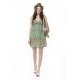 Robe en mousseline imprimée : Taille:S, Couleur:Vert